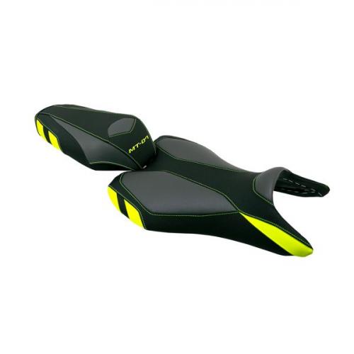 Asiento moto Bagster Amarillo negro fluorescente gris compatible con Yamaha MT 07 2018-2020